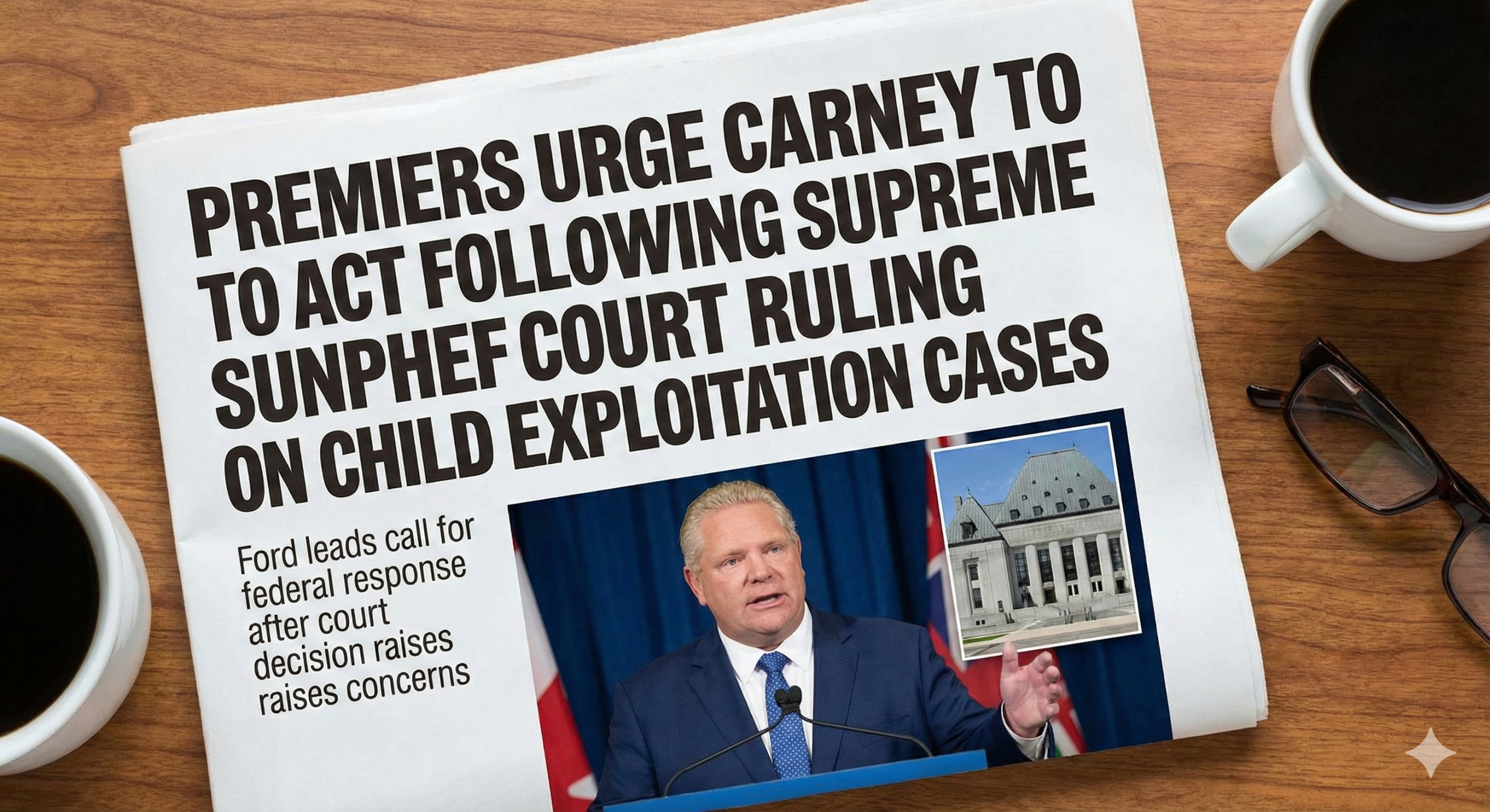 Ford and Other Premiers Urge Carney to Act After Supreme Court Ruling on Certain Child Exploitation Cases