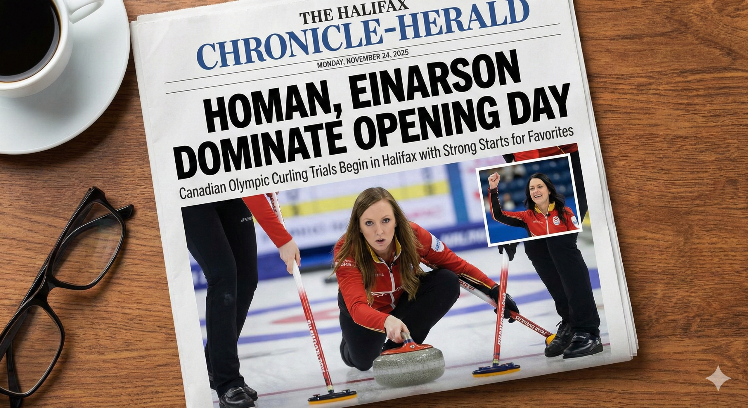 Homan and Einarson Dominate Opening Day as Canadian Olympic Curling Trials Begin in Halifax