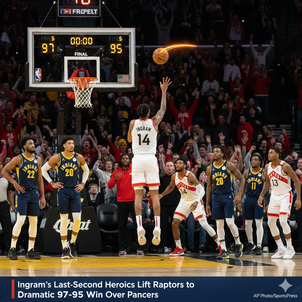 Ingram’s Last-Second Heroics Lift Raptors to Dramatic 97-95 Win Over Pacers