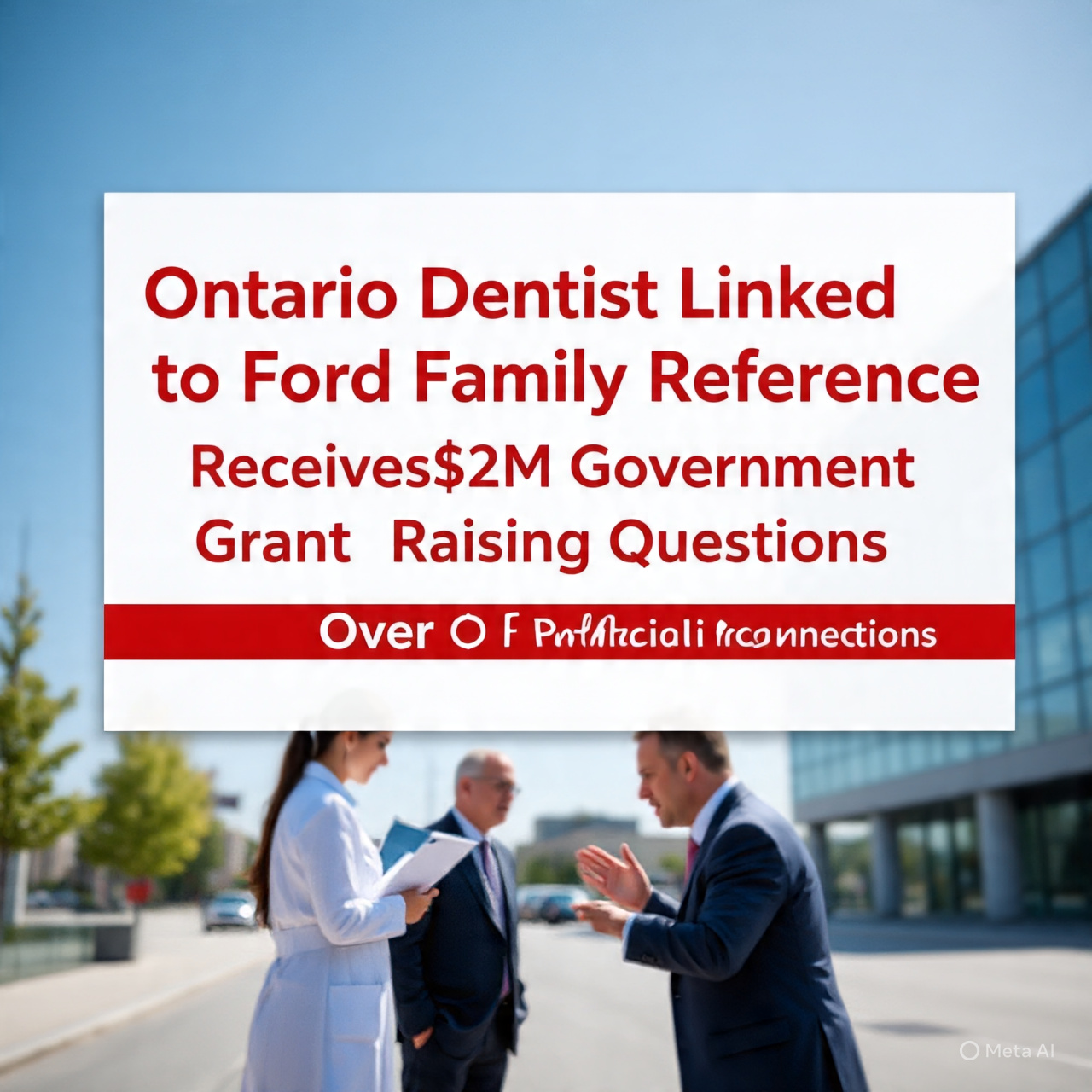 Ontario Dentist Linked to Ford Family Reference Receives $2M Government Grant, Raising Questions Over Political Connections