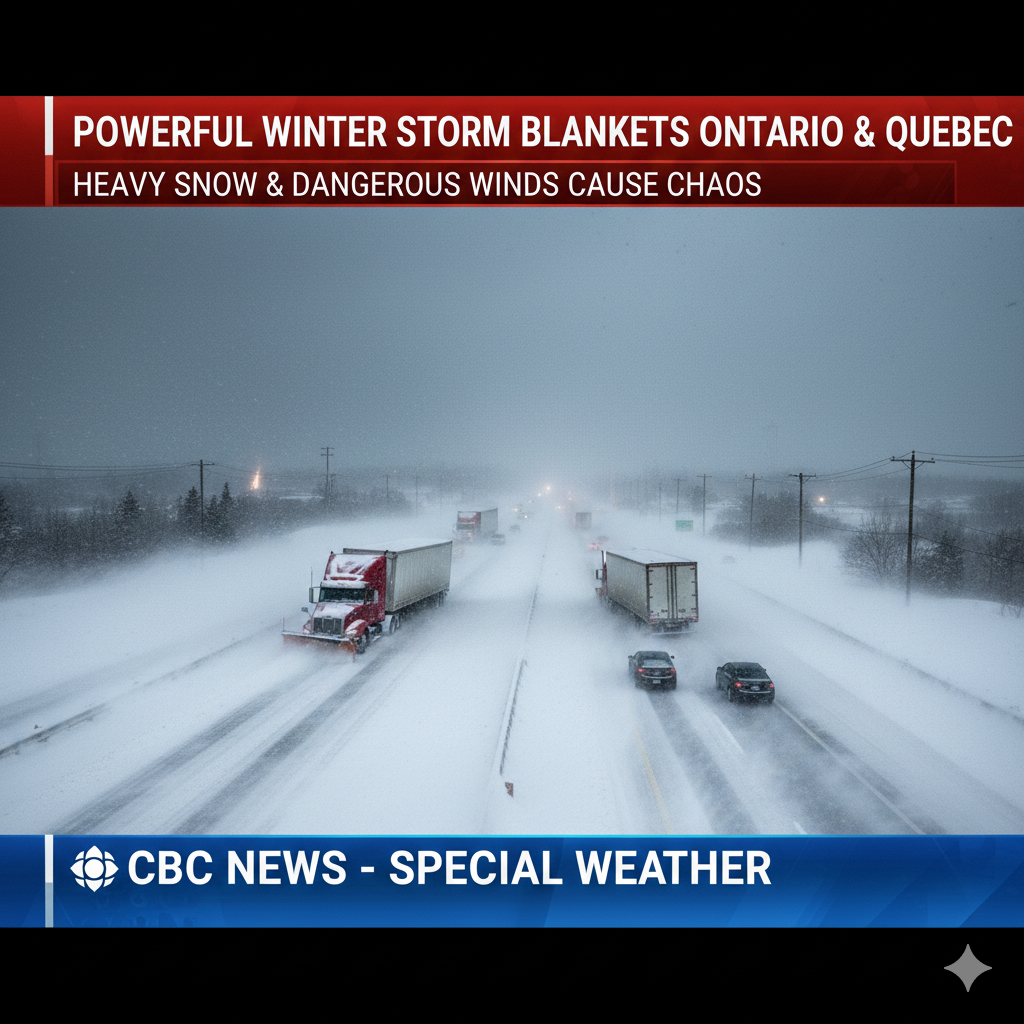 Powerful Winter Storm Brings Heavy Snow and Dangerous Winds to Ontario and Quebec