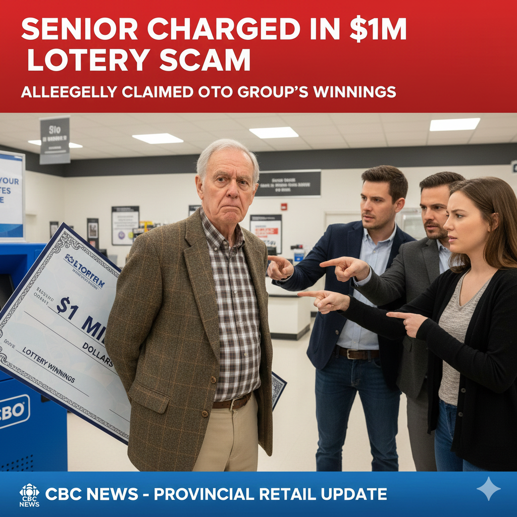 Senior Charged After Allegedly Claiming Group’s $1M Lottery Winnings for Himself