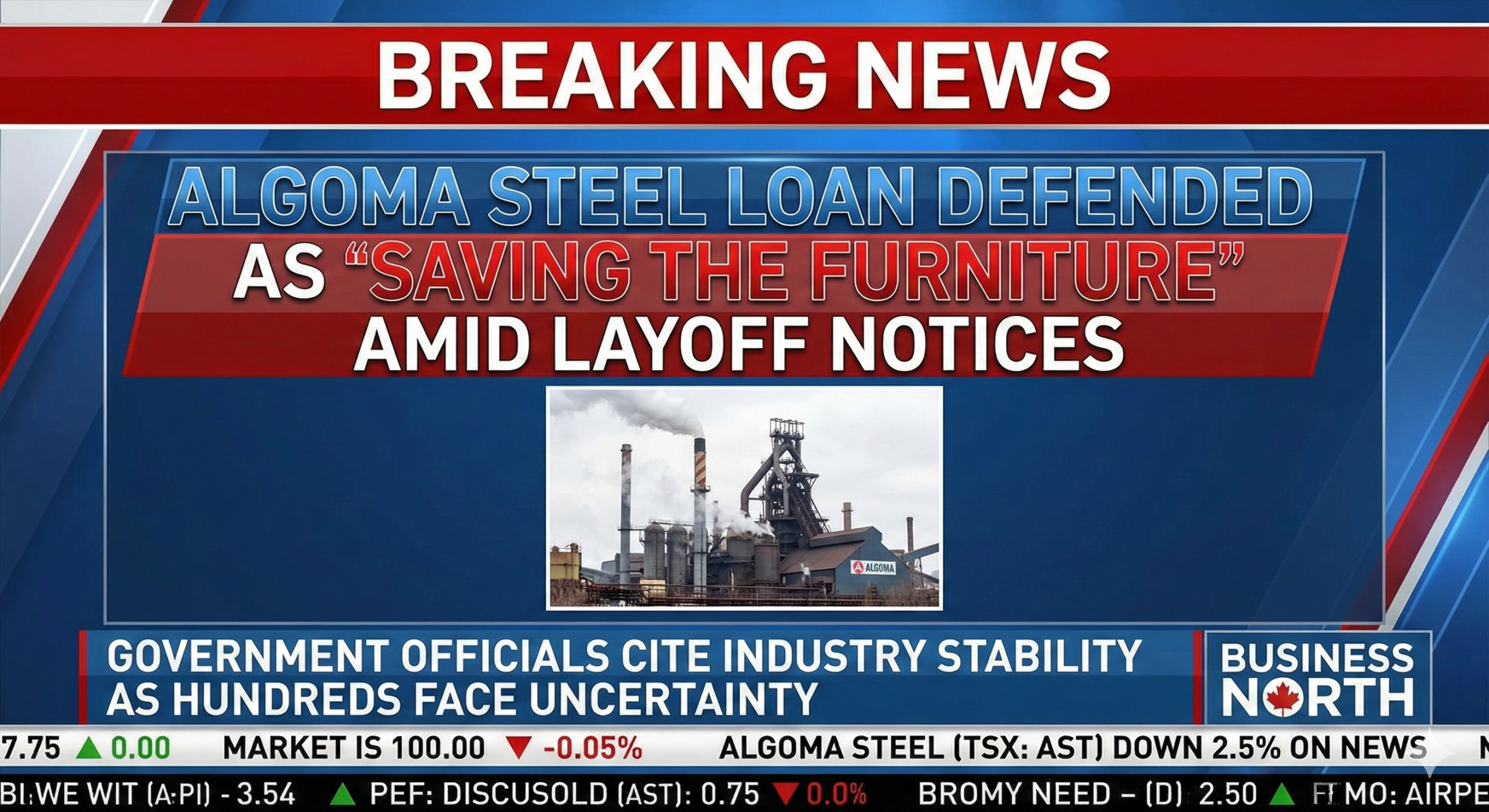 Algoma Steel Loan Defended as “Saving the Furniture” Amid Layoff Notices