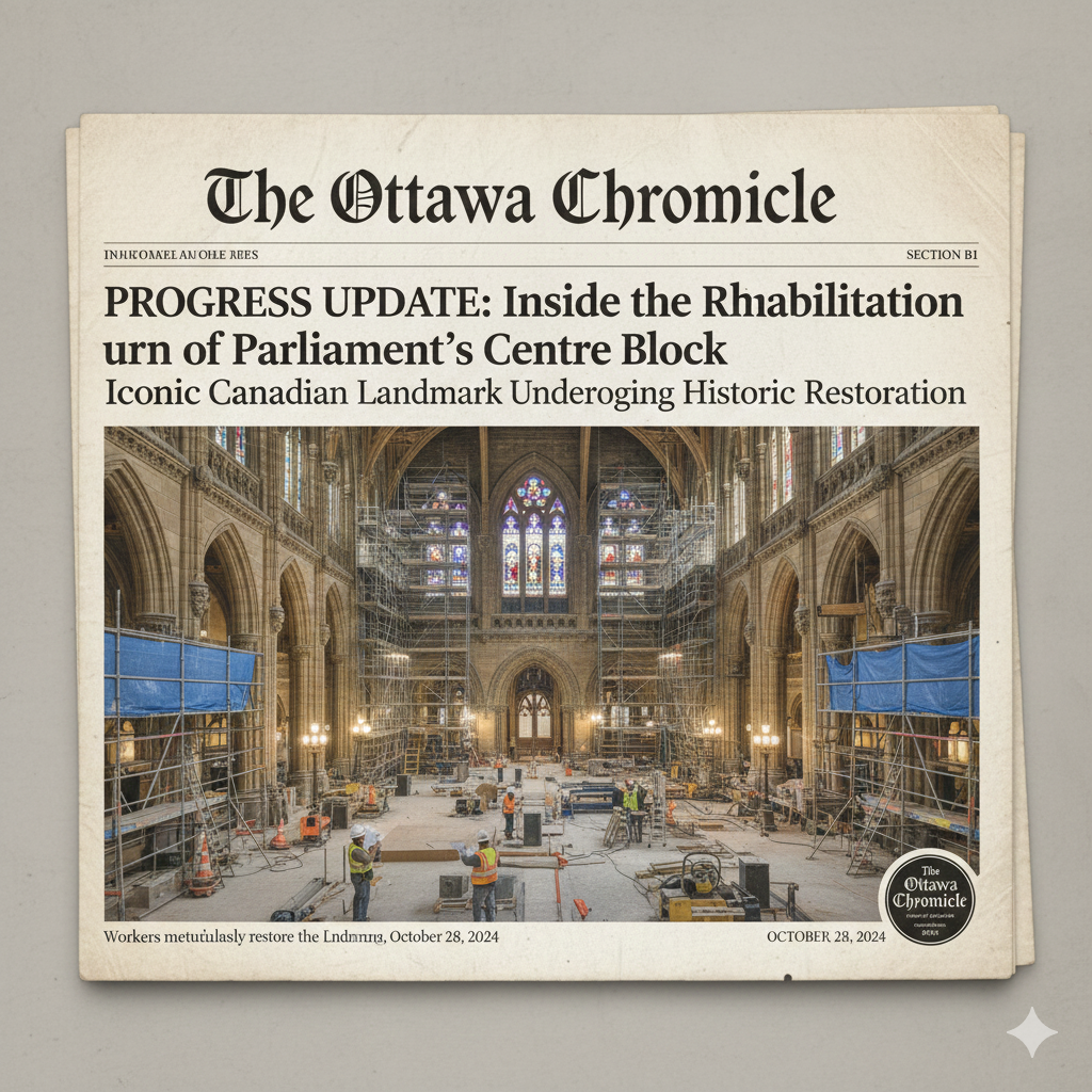 Progress Update Inside the Rehabilitation of Parliament’s Centre Block