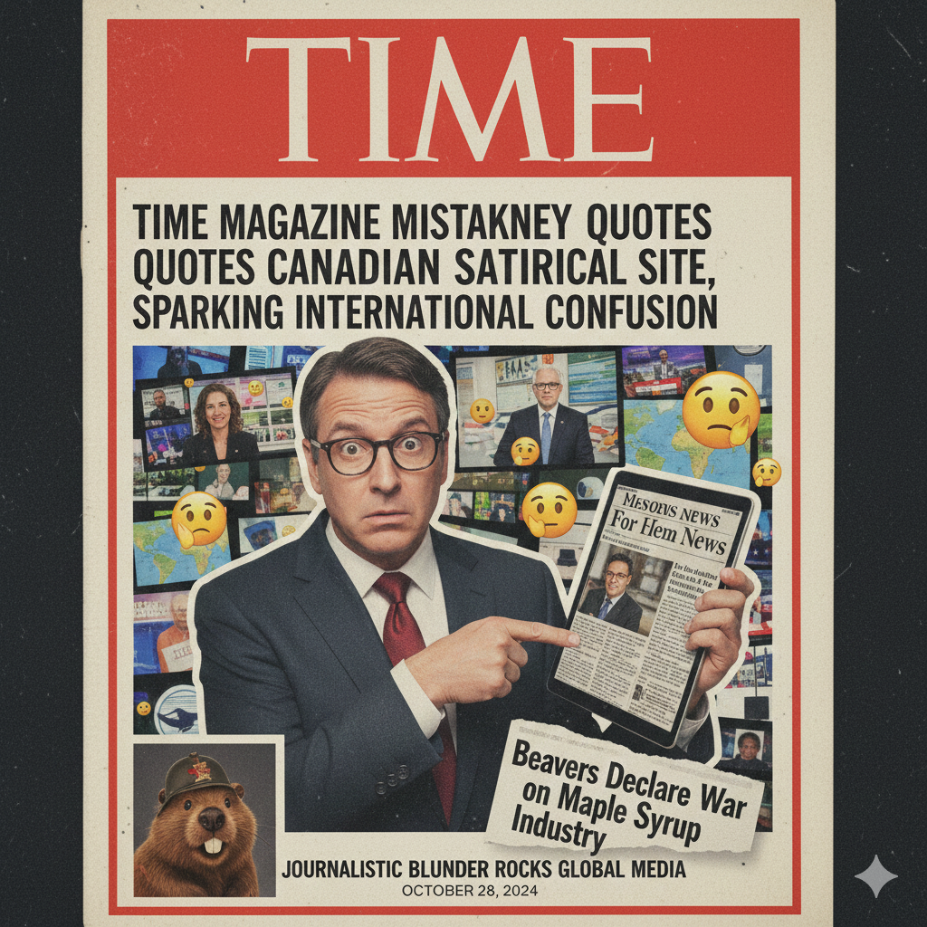 Time Magazine Mistakenly Quotes Canadian Satirical Site, Sparking International Confusion