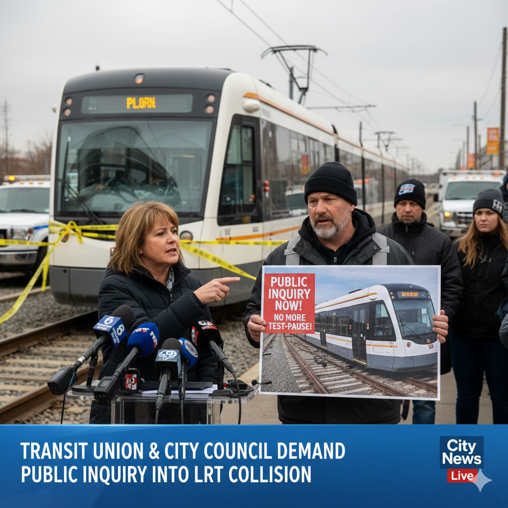 Transit Union and City Councillor Demand Public Inquiry into LRT Collision and Test-Pause