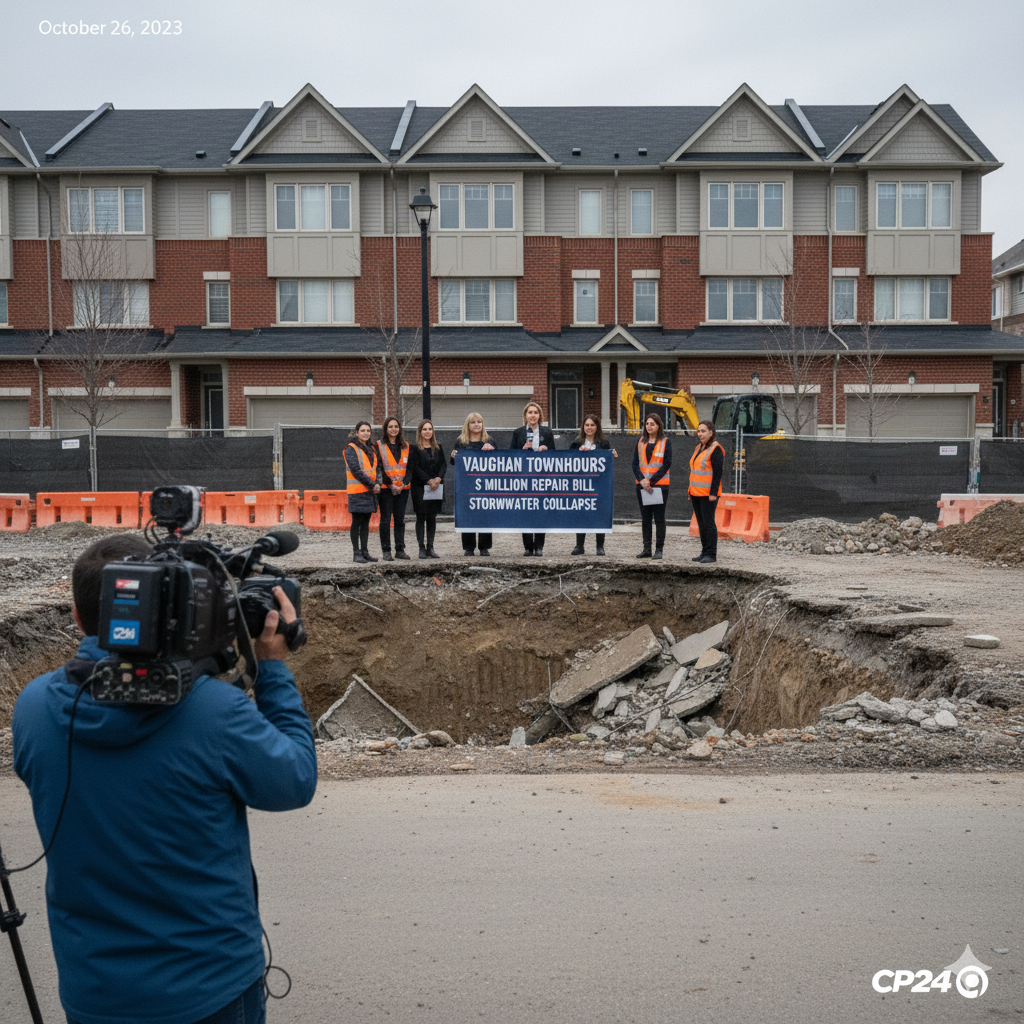 Vaughan Townhome Owners Face $2 Million Repair Bill After Stormwater-System Collapse